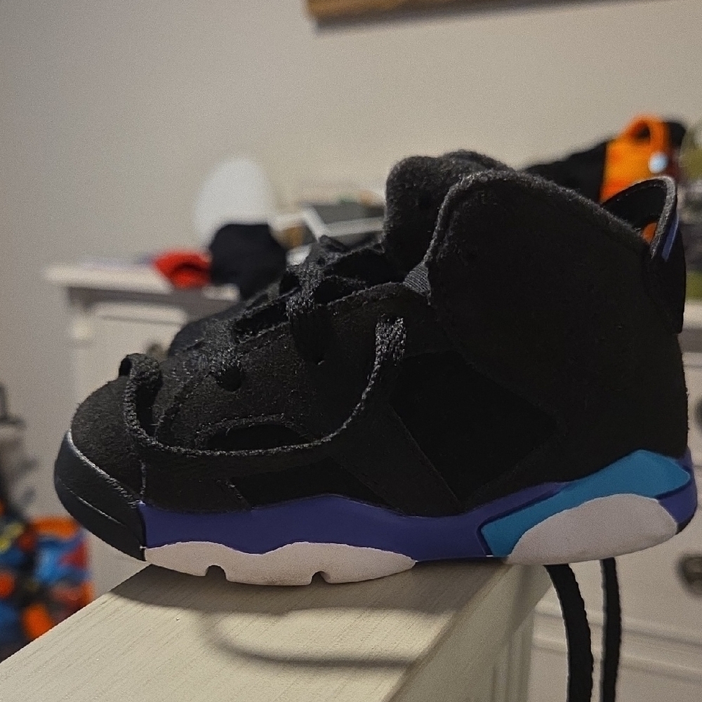 Kids Black and Blue Sneakers